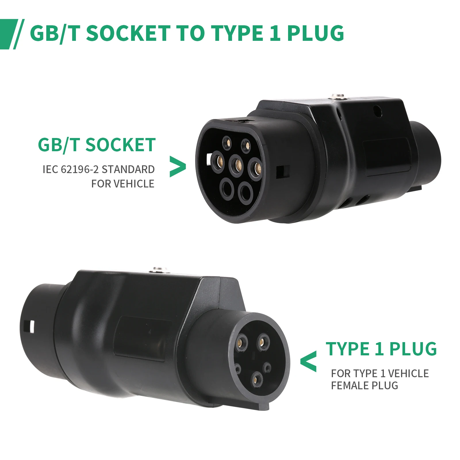 GBT To Type 1 EV Charger Adaptor GB China Standard EV Charger To SAE J1772  Plug Converter Adapter 16A 32A for EVSE Charging