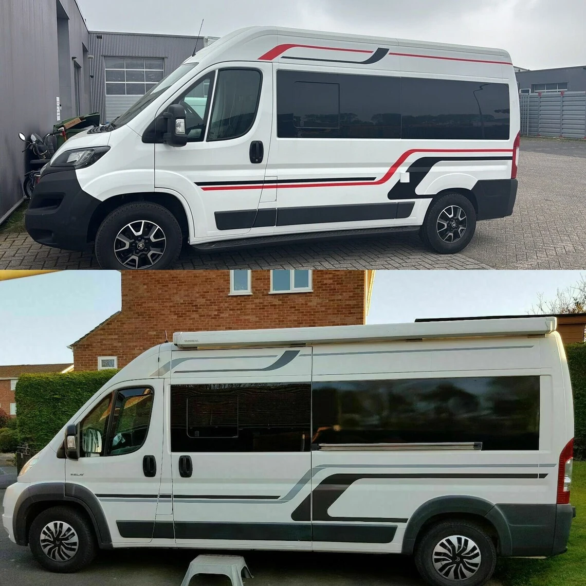 Pegatinas de vinilo para coche, calcomanías gráficas para Peugeot Boxer 2006-2021, transportador, autocaravana, caravana, pegatinas de vinilo personalizadas