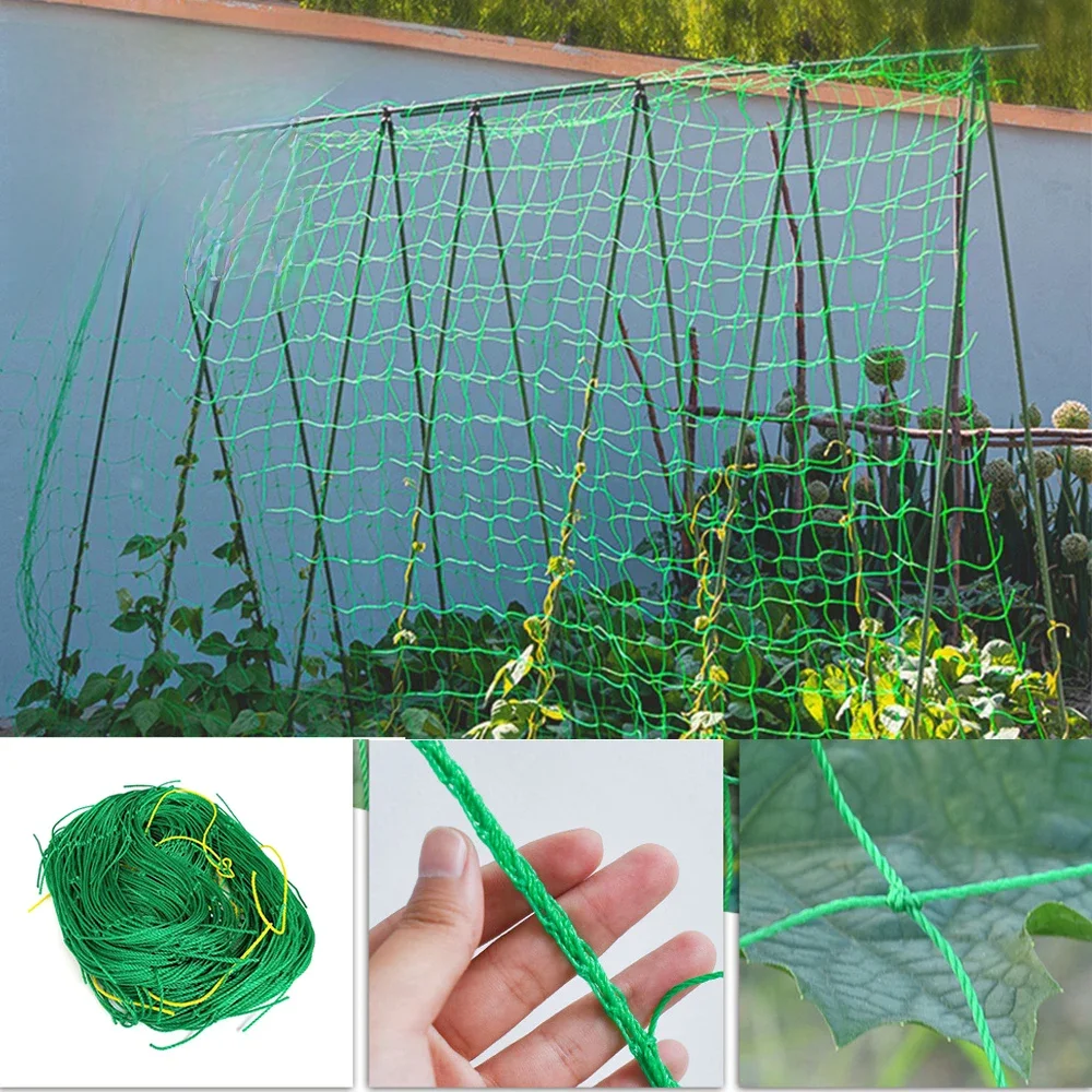 NOUVEAU Filet de jardin en nylon de haute qualité pour plantes grimpantes, fleurs de loofah, glycines, concombres et supports de croissance