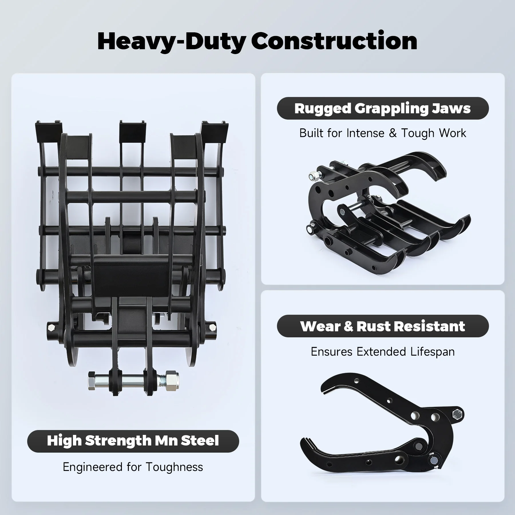 مرفق حفارة صغيرة المنتزع الخشب للإمساك كشط التكشير للحفار الصغير 1-2 طن
