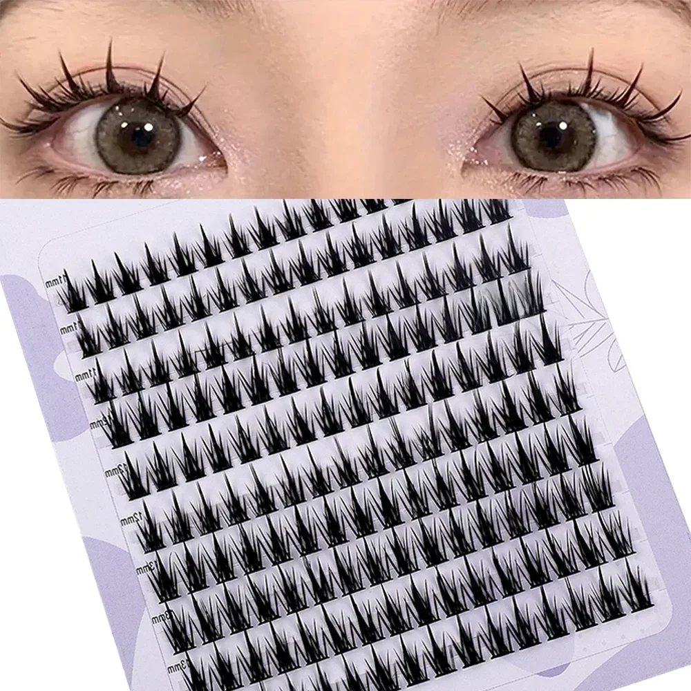 160 rzędów klastra rzęs Faux Mink Eyelashes Cluster Naturalne przedłużanie rzęs 3D Rosja Strip Indywidualne rzęsy Cluster — zdjęcie 2