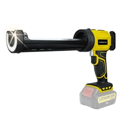 Pistola de cola elétrica sem fio, Calafetagem Gun 4 velocidade ajustável com luz LED, Pistola de silicone para Dewalt, bateria 20V, sem bateria