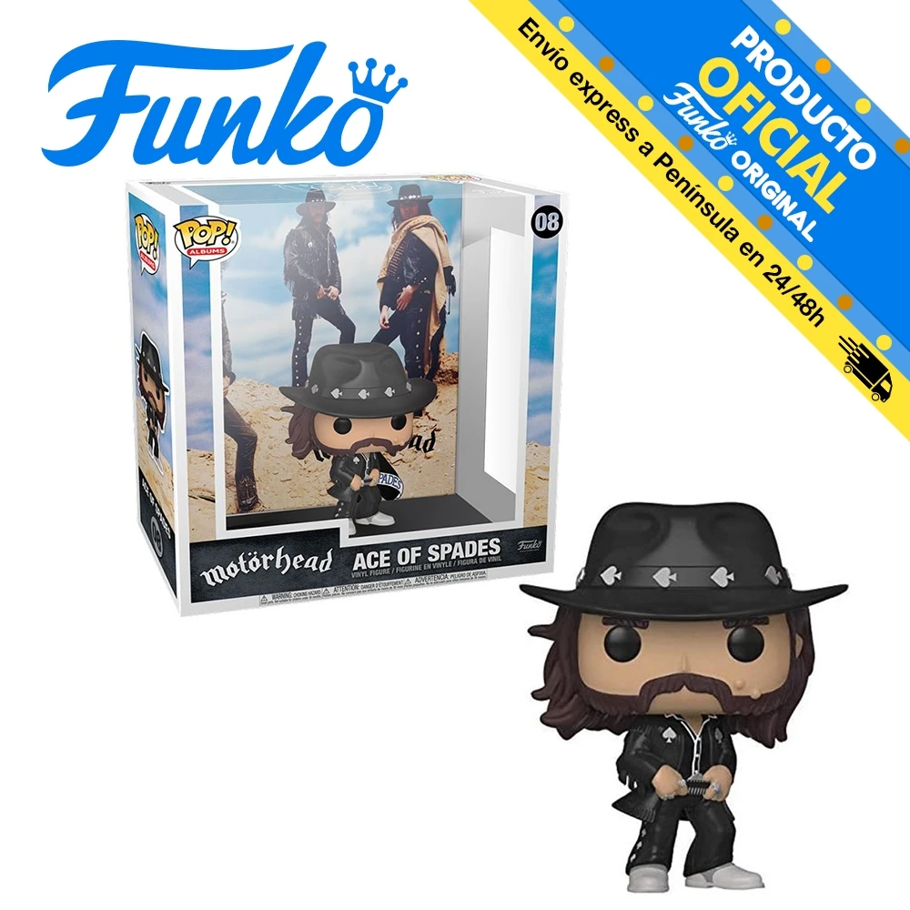 Funko Pop! Albums: mothörhead-Ace of Spades, 53082 #08 original toys for boys, girls, gifts, collector, figures, dolls, shop, box, new, woman, official license