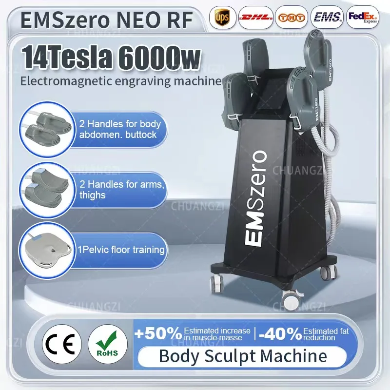 

Emsslim Neo Machine Emszero 6500 Вт, стимулятор мышц, устройство для моделирования мышц тазового дна с 4 ручками