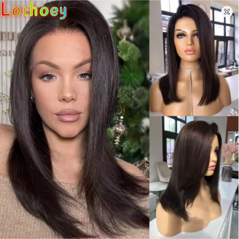 

Пепельно-русый слой, прямой парик из натуральных волос, натуральный цвет, короткий парик боб, предварительно выщипанные черные натуральные волосы