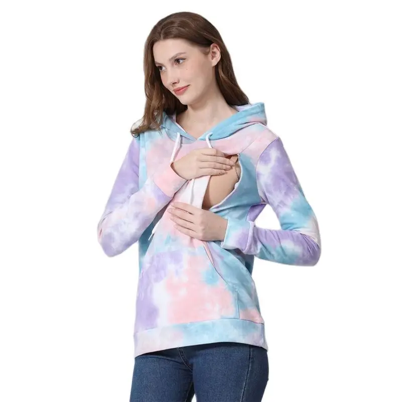 

Maternity Nursing Sweatshirt Women Maternity Long Sleeve Breastfeeding Hoodies Spring Autumn Pregnant Women Tops Hooded Sweater