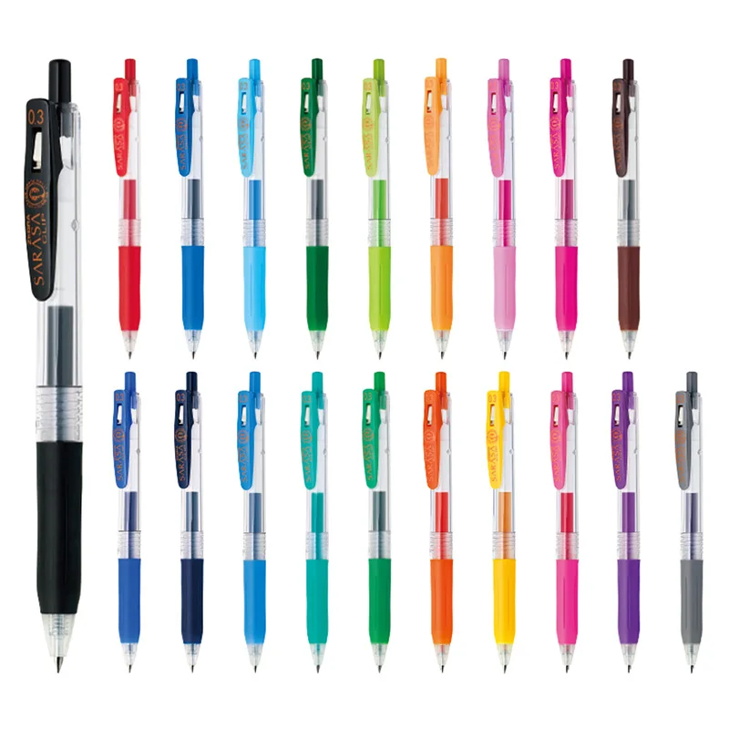 JJH15 0.3mm Knock-out grip color pen zebra Sarasa Clip ball pen 03 knock type 1 piece free shipping MB