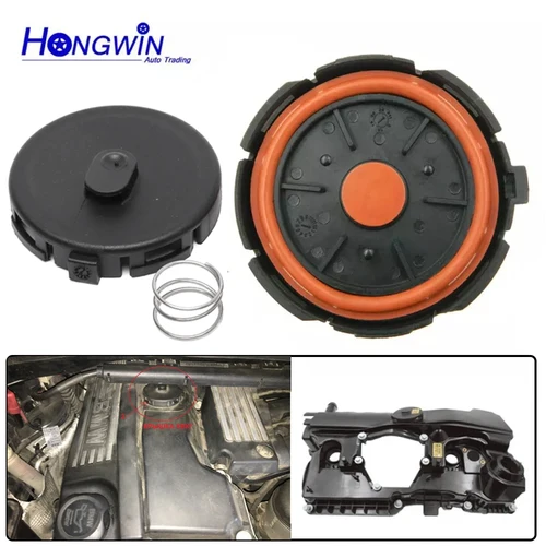 11127555212   Kit de reparación de tapa de válvula PCV, tapa de válvula con membrana para motor BMW N46 E81 E82 E84 E85 E87 E88 E90 E91 E92 E93 X1 Z4
