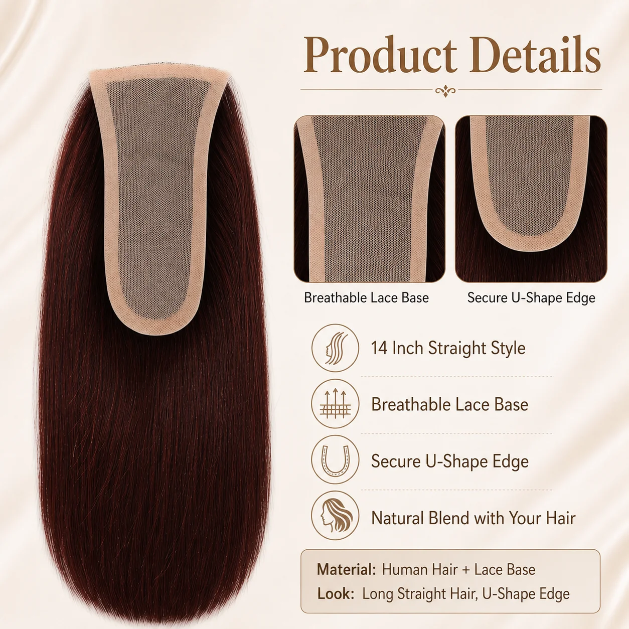 TUW23 Silk Human Hair Topper for Women Natural Looking Hair Pieces Hair Loss Solutions Elegant Hair System Hair Topper for Women