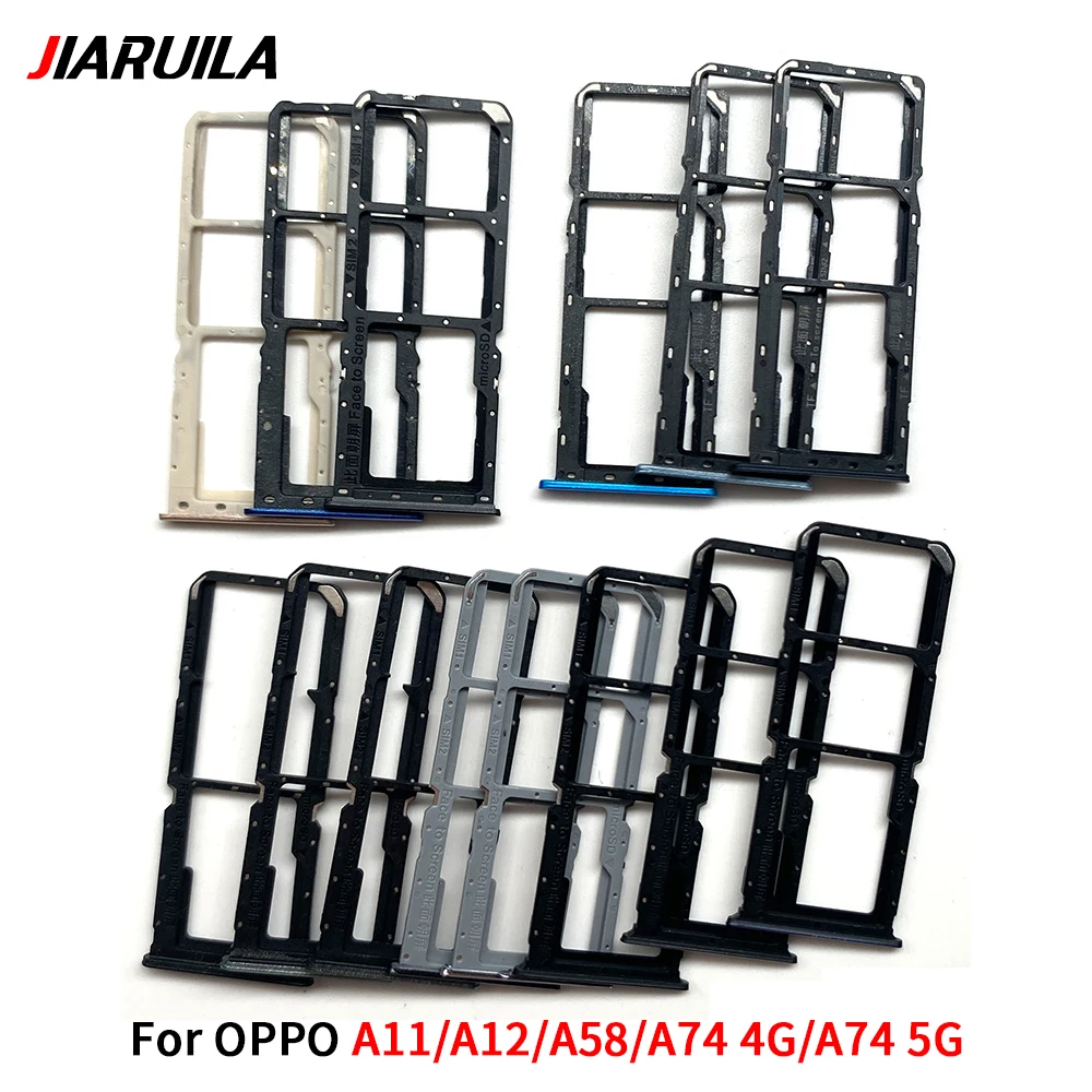 SIM Card Tray Slot Holder Adapter For Oppo A11 A12 A58 A74 4G 5G Sim Card Tray replacement Accessories with Pin