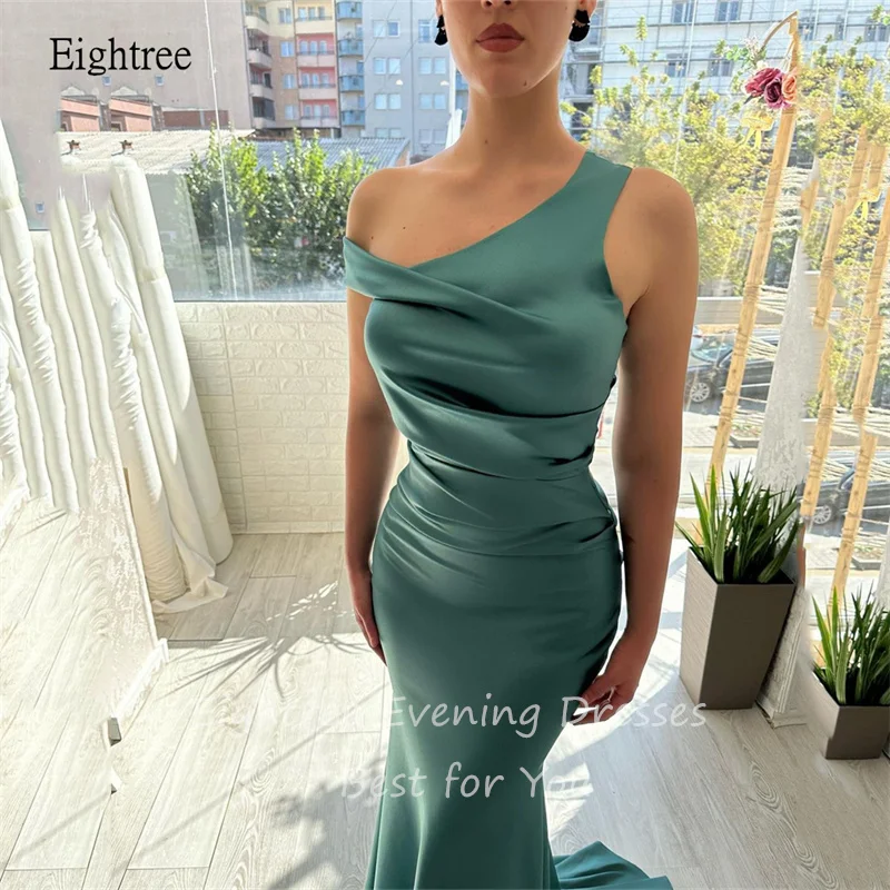 Eightree-vestido de noche de sirena con hombros descubiertos, traje de fiesta Formal, largo hasta el suelo