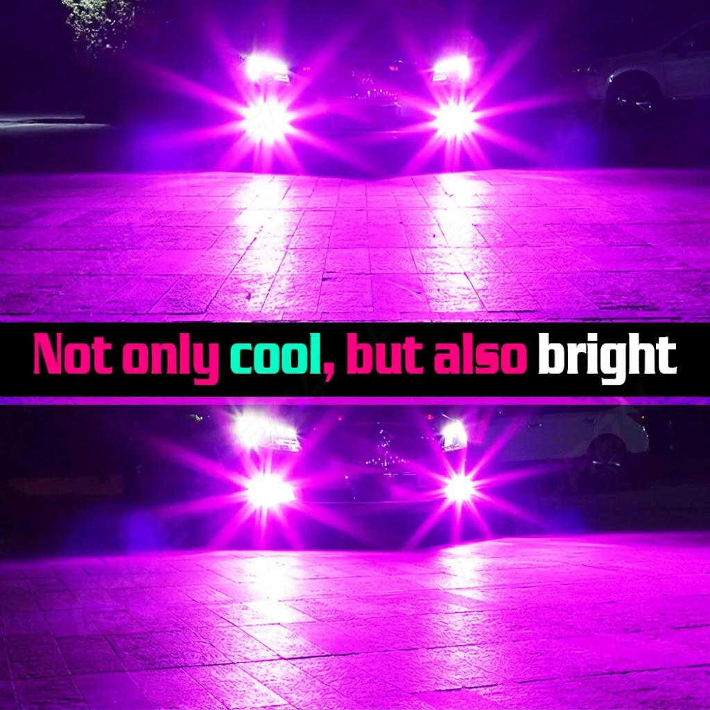 H11 H8 LED Bulbs Pink Purple Super Bright Fog Light DRL Light High Power