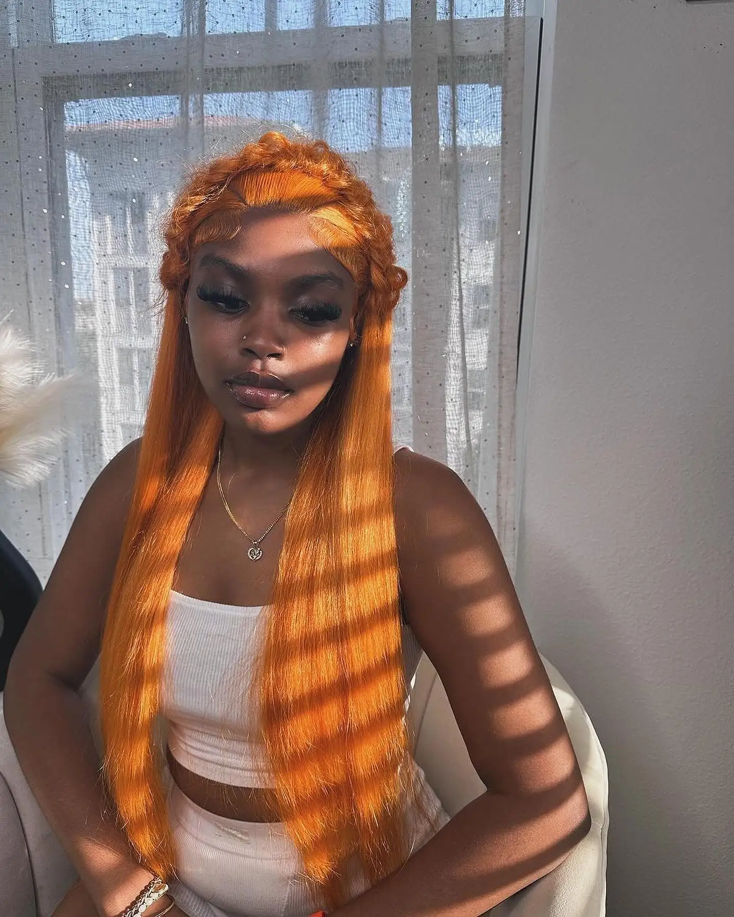 Orange 13x6 Hd lace frontal ginger straight human hair wig 13x4 200 Density Virgin hair Wigs colored 613 for Black Women