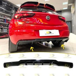 Opel Astra K 2015 - 2021 Rieger Style Rear Diffuser Valance Spoiler Lip Piano Gloss Black Plastic OPC Kit