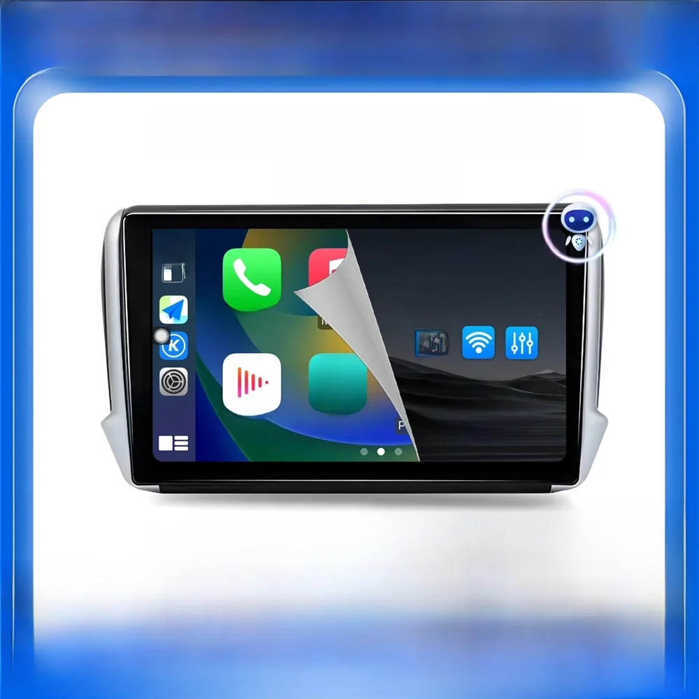 Android 16 Navigatie Multimedia Speler Carplay Auto Stereo BT video Autoradio voor Peugeot 2008 208 Serie 2012 2013 2014 - 2018 - afbeelding 2