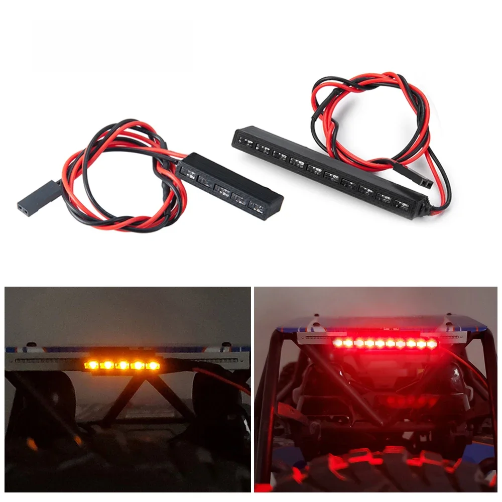 YEAHRUN czerwony/żółty 32/65mm lekki podłużna lampa do Axial SCX10 90046 Wraith RR10 TRX-4 D90 Tamiya 1/10 gąsienica RC Model samochodu — zdjęcie 2