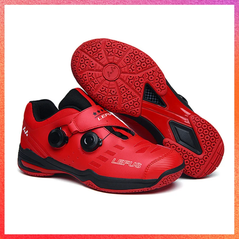 2023 LEFUS PRO Badminton Shoes Power Cushion For Women Men Anti-Slippery Breathable Tennis Volleyball Zapatillas Deportivas