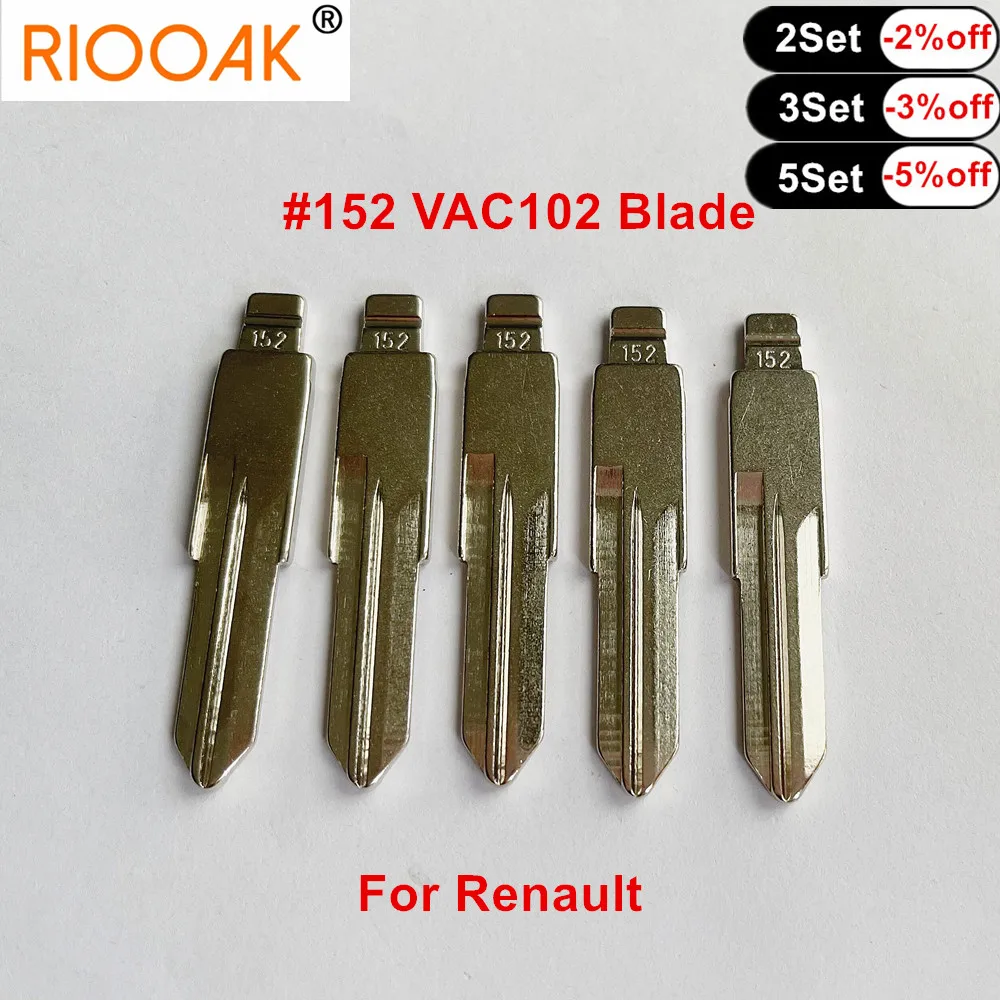 10 pz KD VVDI Xhorse Remote Uncut Flip Blank VAC102 #152 lama chiave per Renault Megan Dacia Clio Duster parte di ricambio