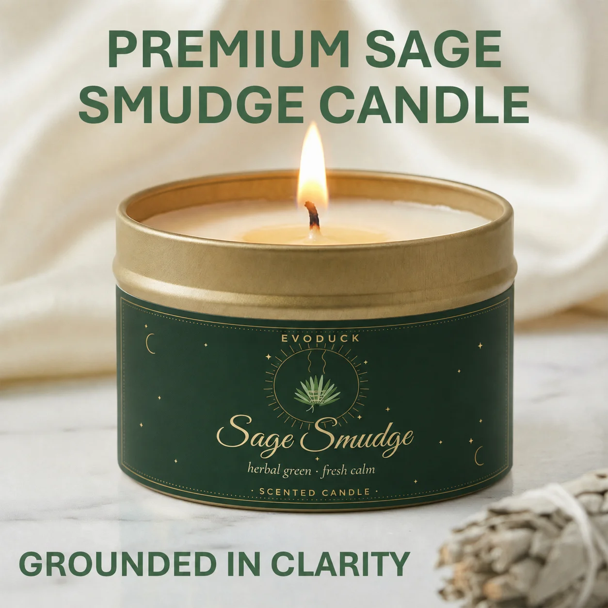 EVODUCK Sage Smudge Scented Ca - Home Fragrance Set Gift recension och pris