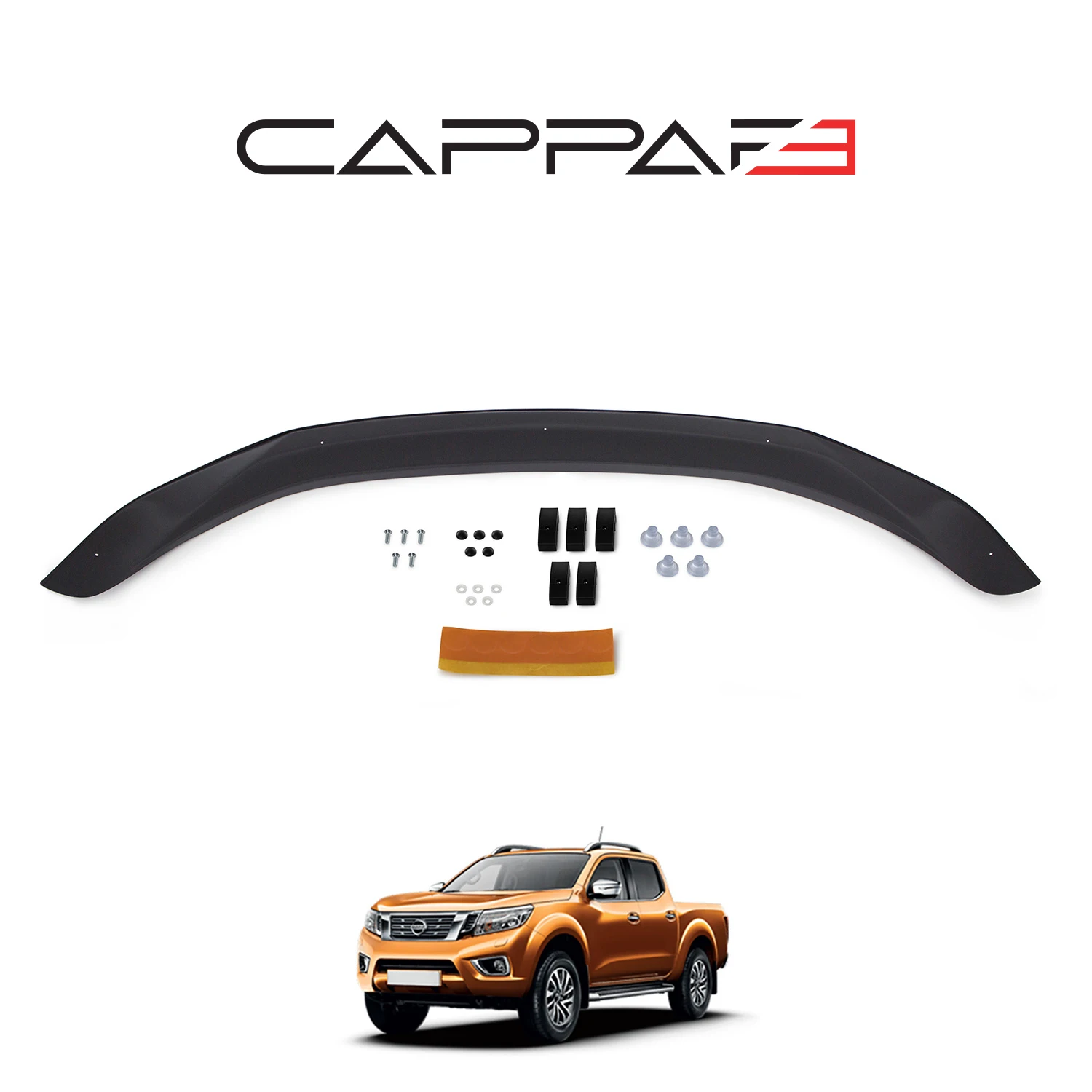 FOR NISSAN NAVARA 2016 TO 2021 Front Hood Protection Spoiler Front Bug Shield Hood Deflector Guard -DIFFUSER BUMPER AUTO STYLING