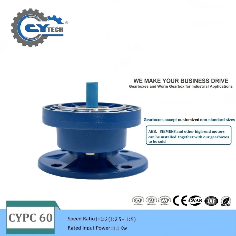 CHENYUE  Worm Gearbox CYPC60 Input 14/19/24mm Output 19/24mm Synthetic Oil