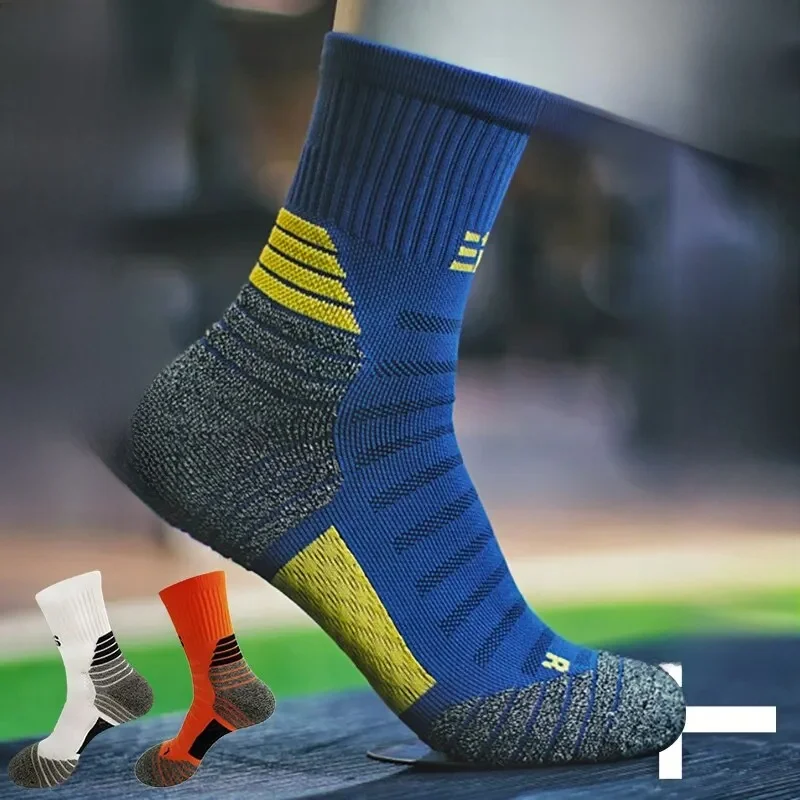 AliExpress NONE Deodorant Nano Copper Sports Socks for Men Antibacterial Basketball Climbing Sock Summer Compression MTB Cycling Bicycle Running