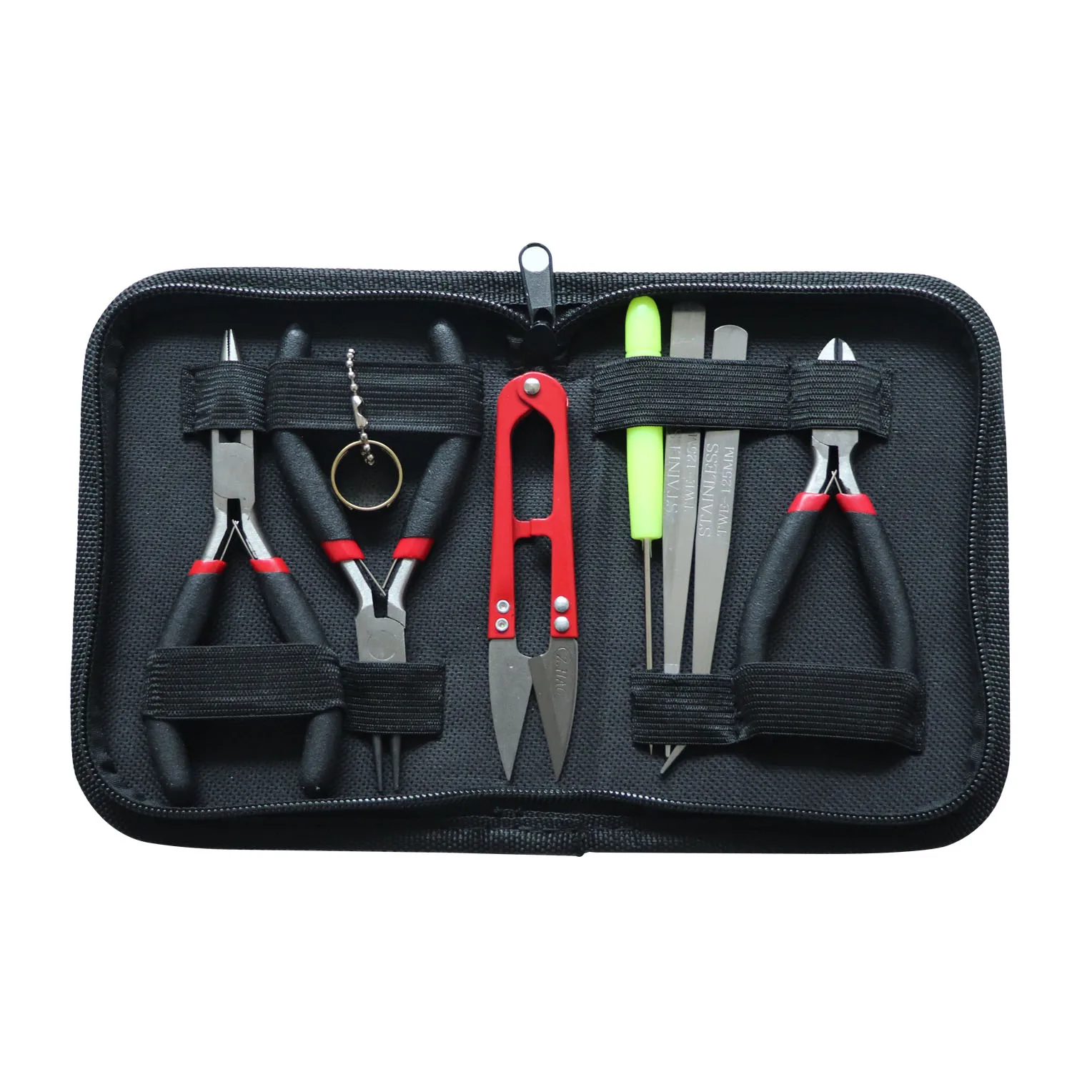 

Jewelry Making Tool Kits Pliers Set With Round Nose Plier Side Cutting Pliers Wire Cutter Scissor Beading Tweezers