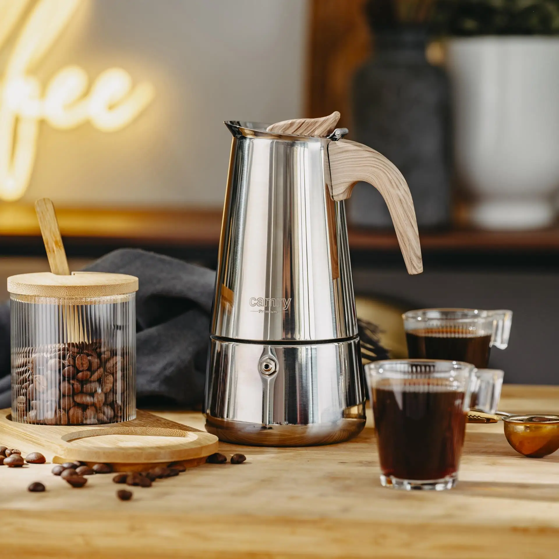 Picture 8: 450ml Steel 9 Cups Espresso Induction Gas Cooker Coffee Machine