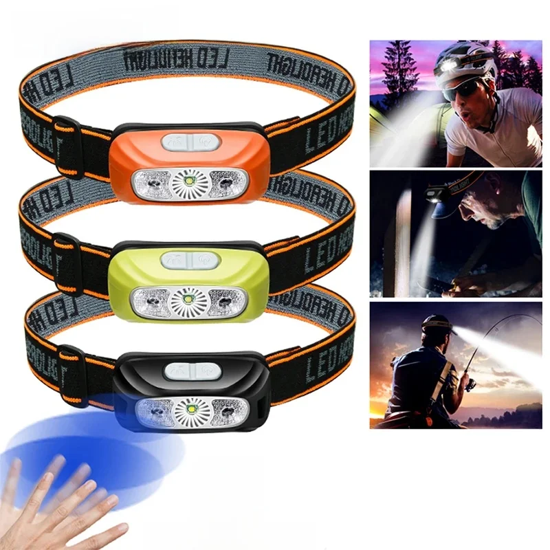 AliExpress cycle zone Mini Rechargeable Sensor Headlamp Outdoor Fishing Camping Head Flashlight COB LED Head Light Torch Headlights Front Lantern