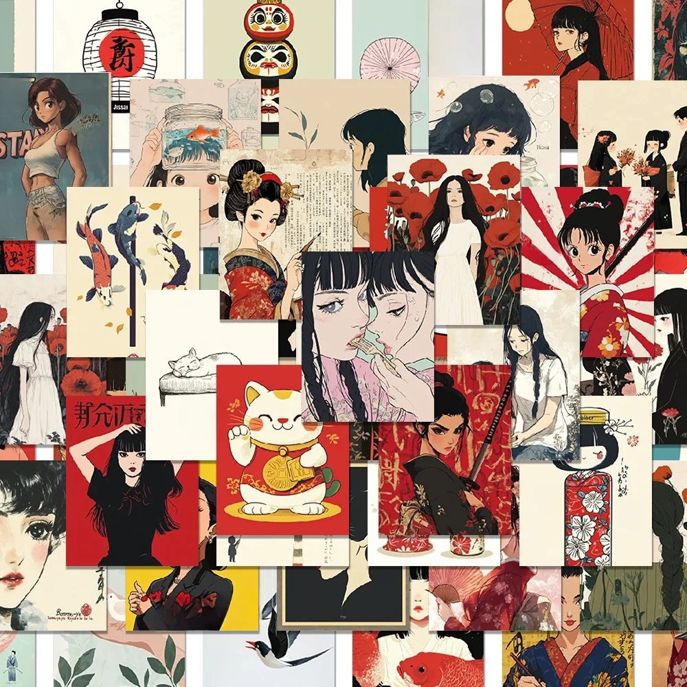 64 pièces, autocollants créatifs Anime japonais, autocollants de timbre, bricolage Scrapbooking, livres, ordinateur portable, téléphone portable, cadeau de vacances ou cadeaux de récompense