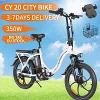 Samebike CY20 Folding Electric Bicycle 36V12Ah Fat Tire Ebike 7-Speed City Bike for Urban Commuting And Fitness