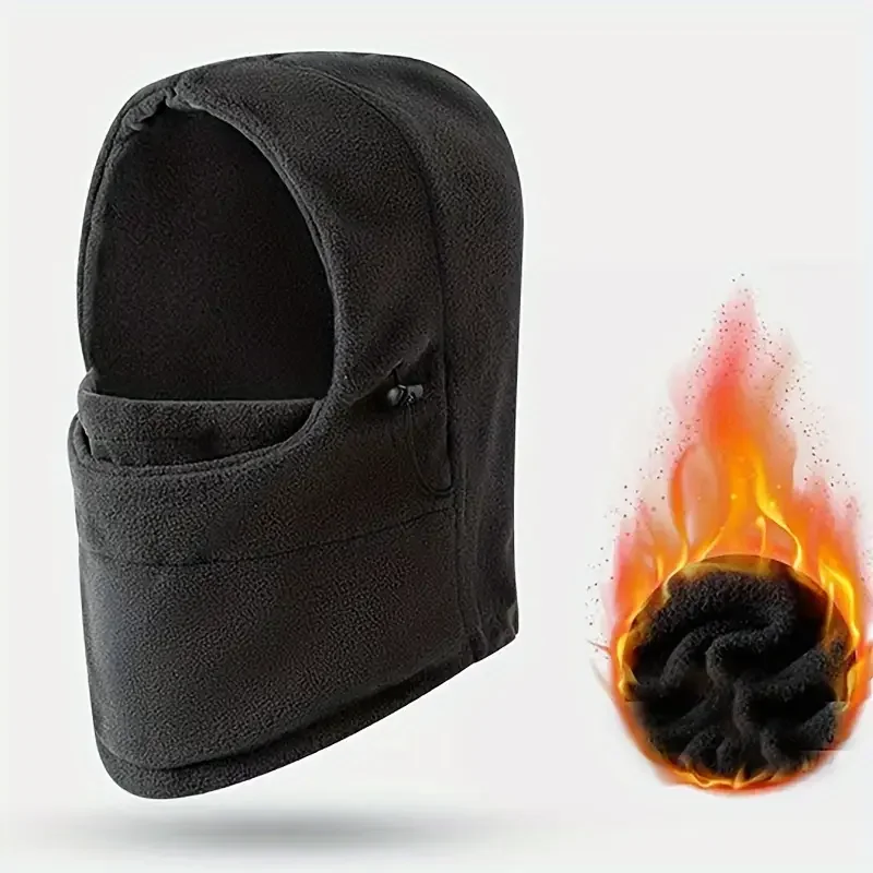 Warm Winter Cap Windproof Thicken Balaclava Hat Plush Fleece Adjustable Scarves Hats Multi-Functional Outdoor Cycling Caps