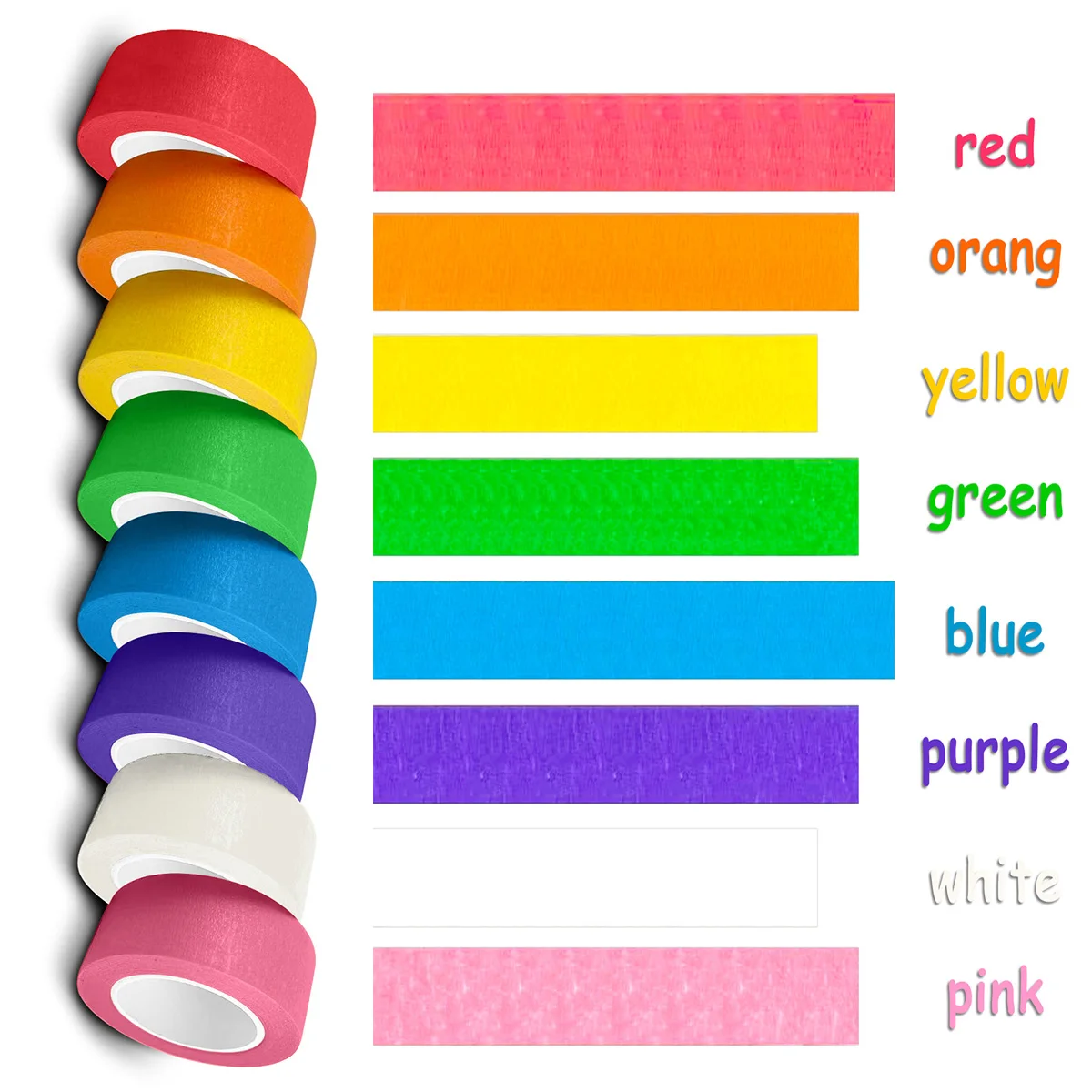 

Цвета Радужная цветная лента, нетоксичная, пригодная для вторичной переработки, легко разрываемая клейкая лента без остатков, поделки своими руками, искусство, школьные мероприятия, украшение