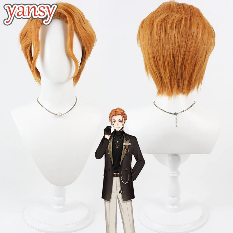 

Yansywig Synthetic Hair Cater Diamond Cosplay Wigs Twisted Wonderland: The Animation - Meet 30cm Short Orange Wig Heat Resistant