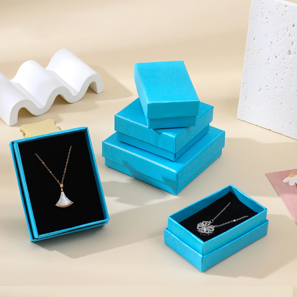 24 Stück Schmuckschatulle für Halskette, Ohrringe, Ringe, Armbänder, Verlobung, Geburtstag, Geschenk, Verpackung, Papier, Schmuck-Organizer, Display – Detail 11