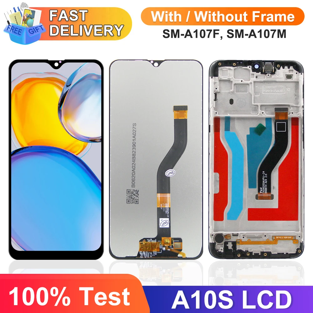 A10S A107 A107F A107F/DS Screen Assembly for Samsung Galaxy A10S LCD Display Digitial Touch Screen With Frame Replacement