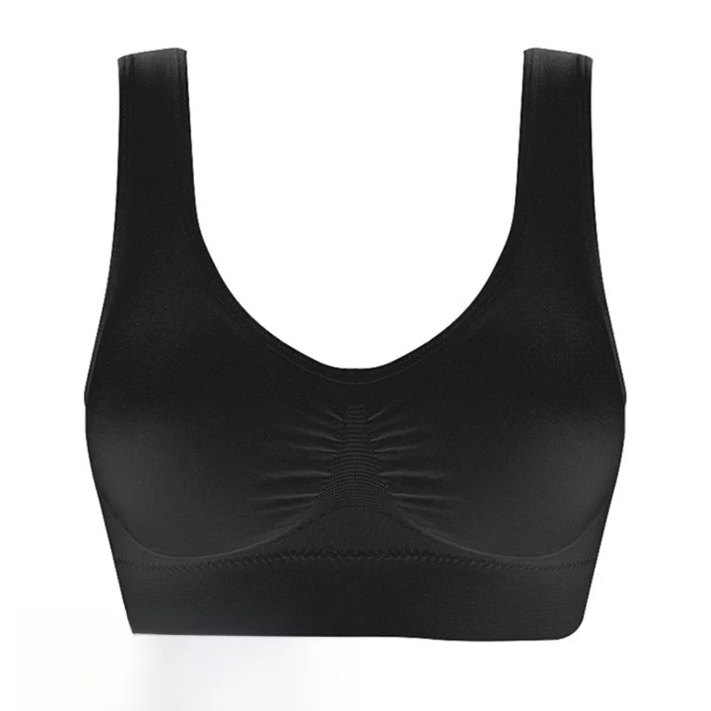 Damski biustonosz bezszwowy dla kobiet Crop Top Czarny pionowy pasek Oddychający biustonosz sportowy Fitness Tube Tops Bielizna do jogi Biustonosz sportowy — zdjęcie 2