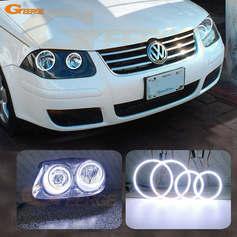 Geerge For Volkswagen VW Jetta City Clasico Bora Excellent Ultra Bright COB Led Angel Eyes Kit Halo Rings Day Light