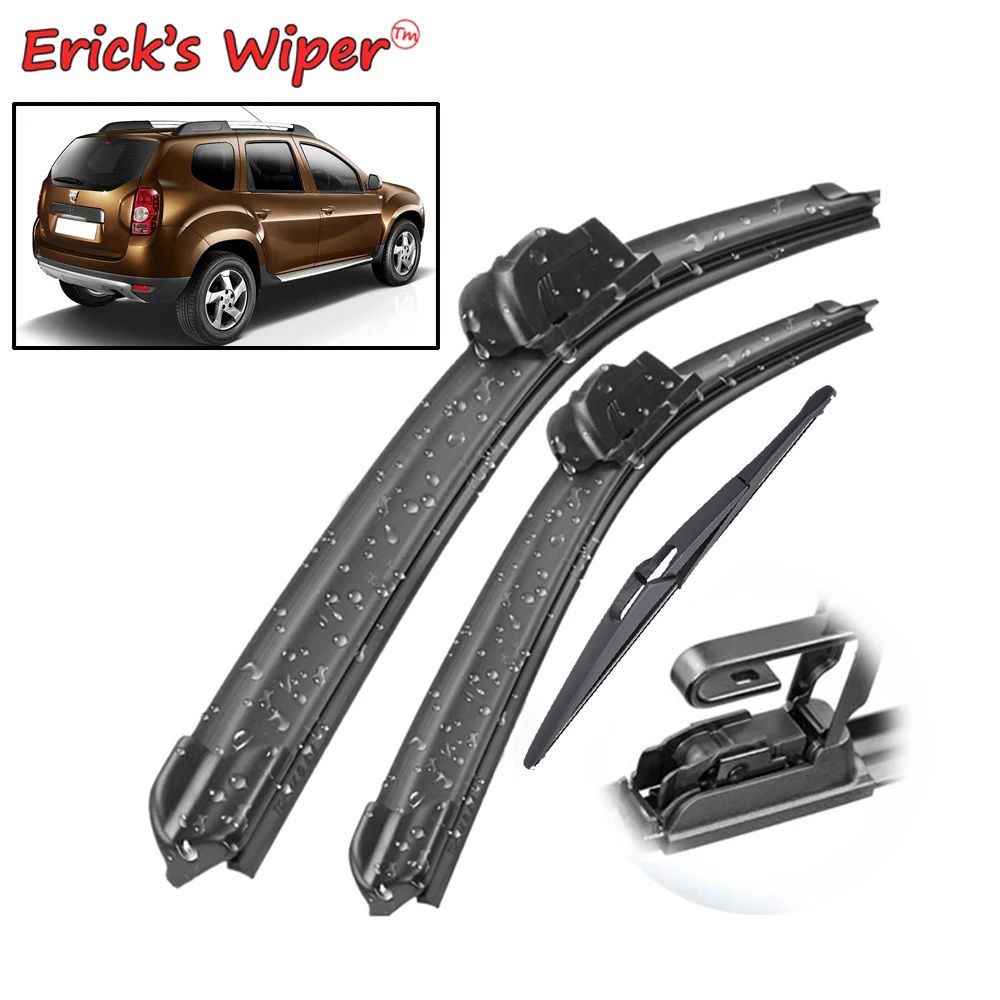 Erick\'s Wiper Front & Rear Wiper Blades Set Kit For Dacia Renault Duster MK1 2009 - 2013 Windshield Windscreen 20\