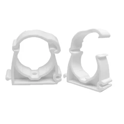 2pcs Plastic PPR Clamp Fixing Clip Water Pipe and Tube Hose Support Clamp Plastic U-Shaped Pipe Clamp with Fixing Clip