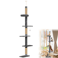 Adjustable Floor-to-Ceiling Vertical Cat Tree Tower Stable Tall Cat Climbing Tree Cat Kittens Cat Toy Suitable for Indoor Cats