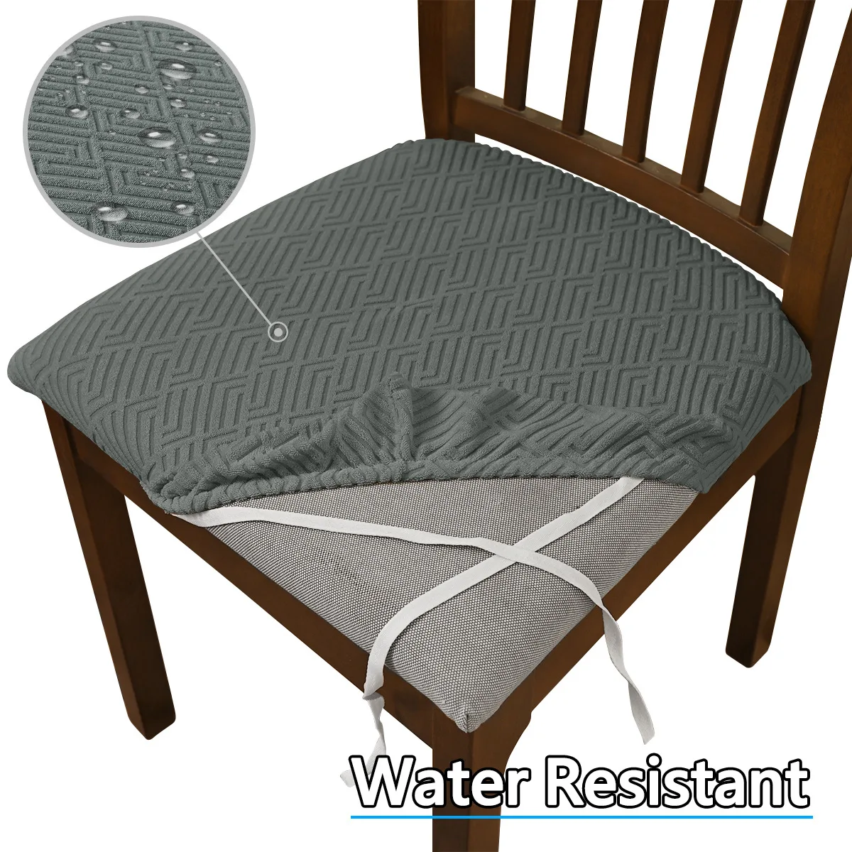 1PC Jacquard Stuhl Sitzbezüge Langlebig Stretch Stuhl Schutz Abdeckung Esszimmer Küche Büro Waschbar Stuhl Kissen Schonbezug