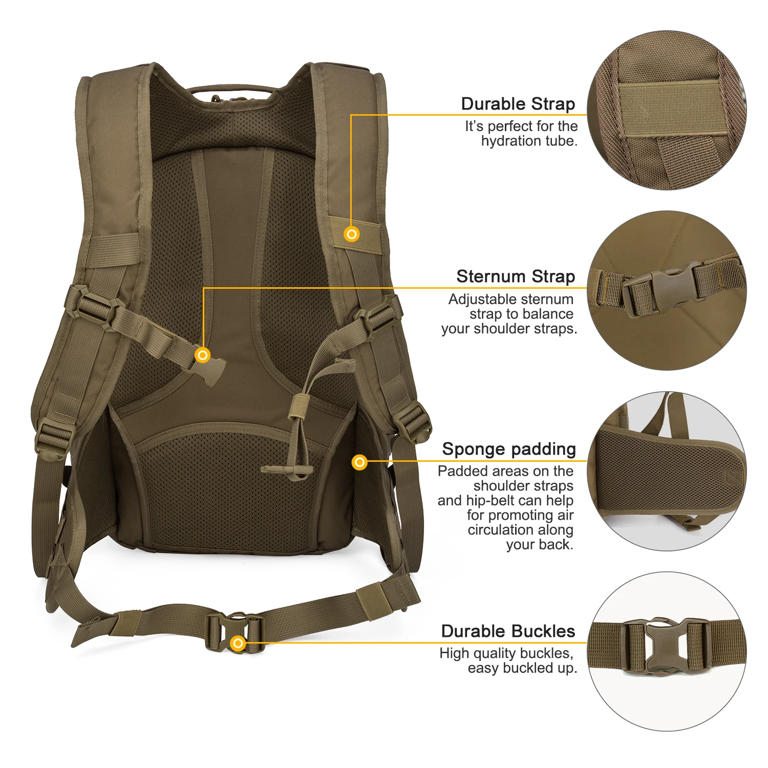 Imagem -05 - Mardingtop-mochila Tática de Poliéster Exterior Suprimentos para Homens Bolsa de Ombro para Camping Caminhadas Trekking Esporte Viagem 28l