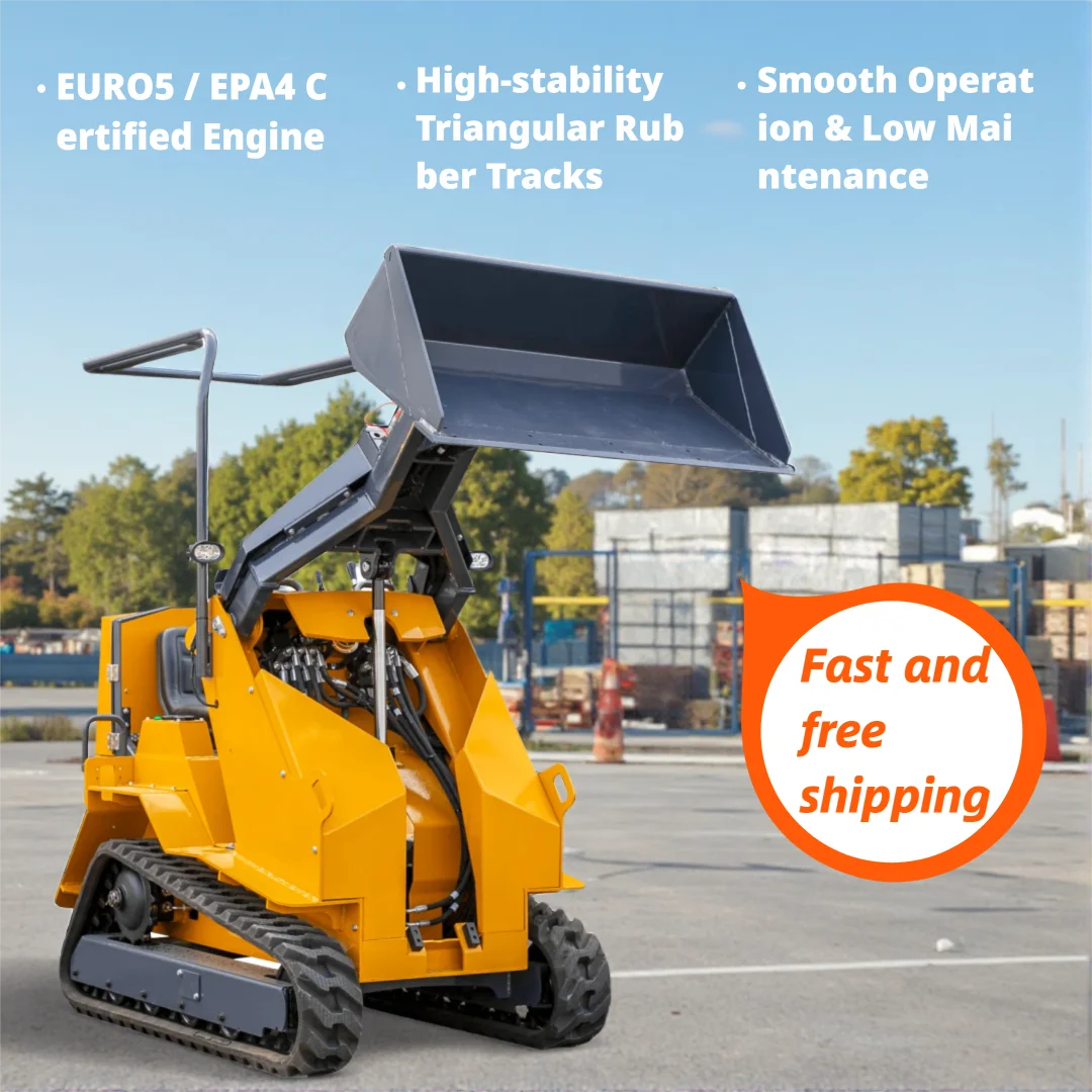 Reliable EURO5/EPA4 Certified Crawler Loader High Performance Compact Rubber Track Skid Steer Loader