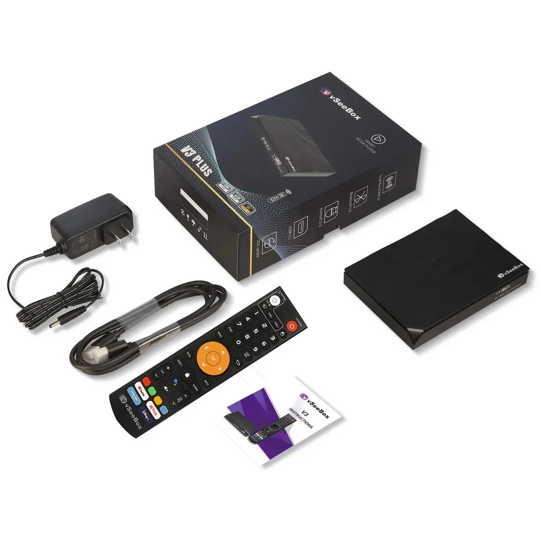 

СОВЕРШЕННО НОВЫЙ купить 3, получите 2 бесплатно. Самый продаваемый VSeeBox V3 Plus 8k HDMI Andriod 11 Smart Box с голосовым управлением, 4 ГБ DDR3, 64 ГБ