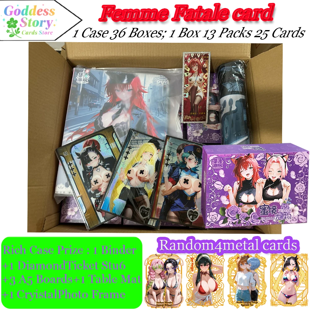 

New Femme Fatale Goddess Story Collection Cards Anime Girl Party Swimsuit Bikini Feast Child Kids Doujin Toy Hobbies Gift
