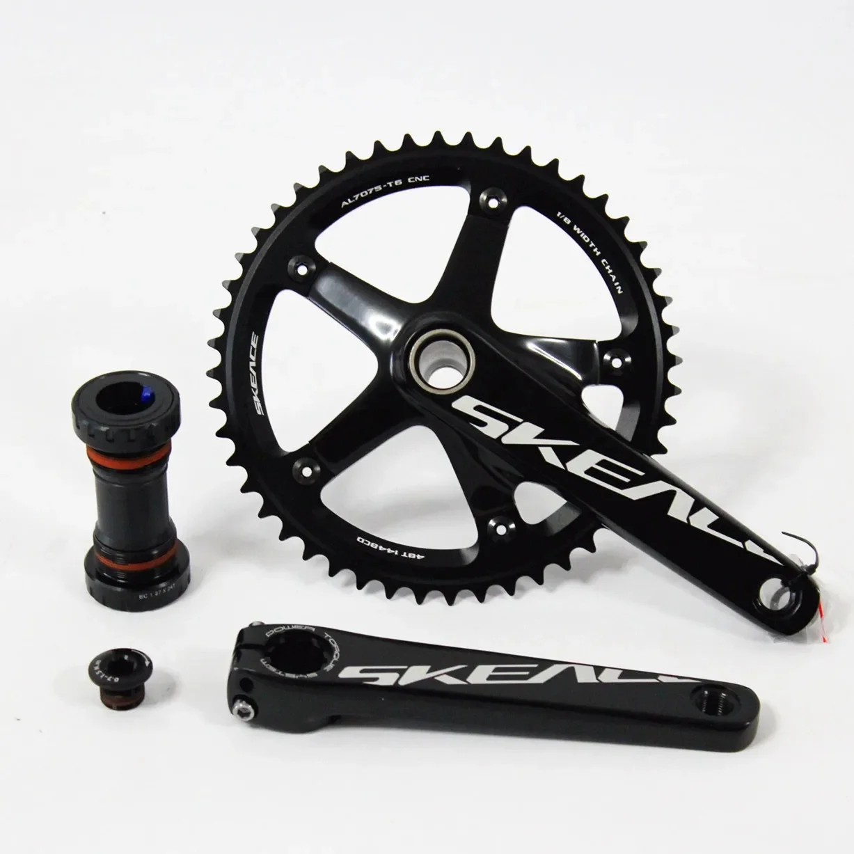 AliExpress SKEACE Hollowtech Crankset, Fixie Crank, Single Speed Fixed Gear Bike Parts, Track Racing Bicycle Chainring, 48T, 165mm, 144BCD