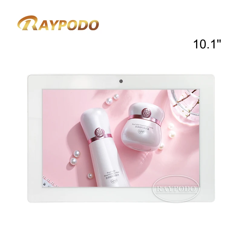 

Raypodo 10.1 inch RK3566 Digital signage with Android 11 PoE Tablet Wall Mount Touchscreen Monitor