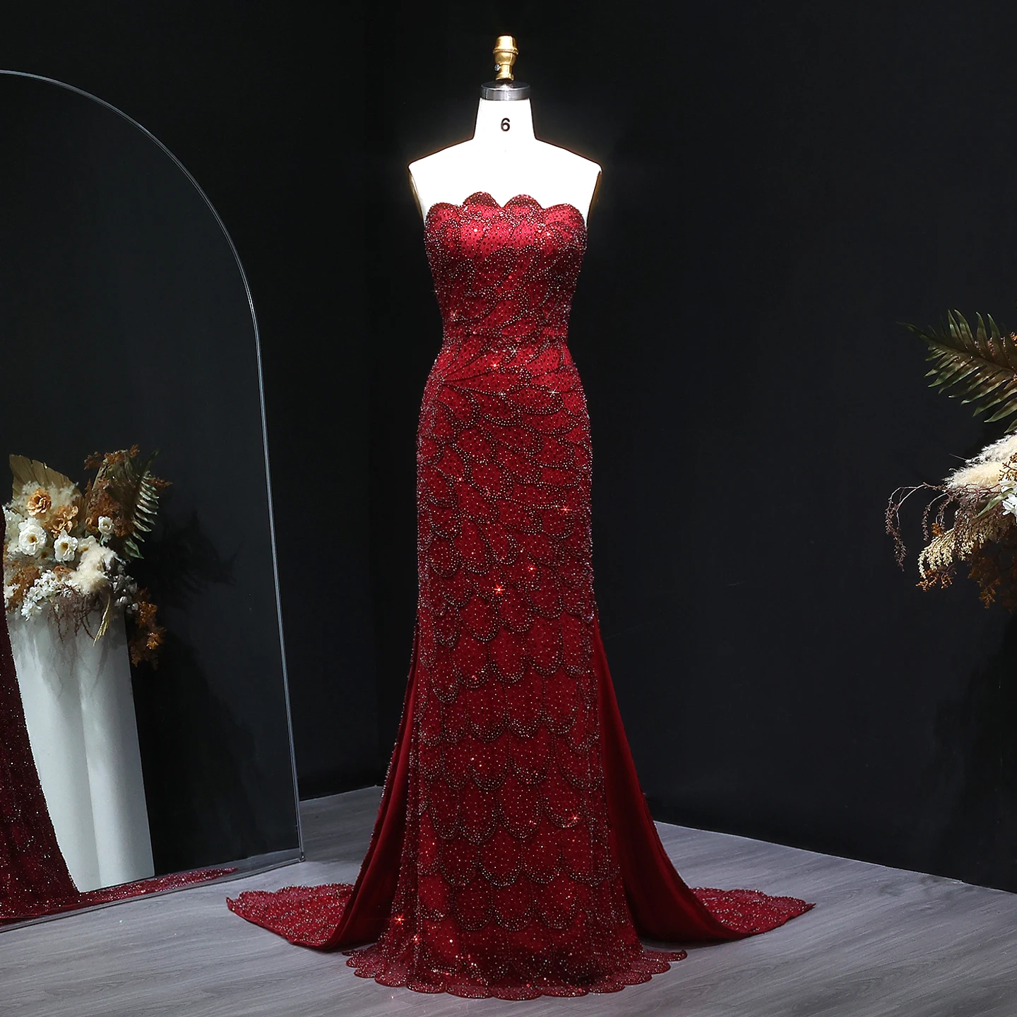 Sharon Said Stunning Emerald Green Strapless Mermaid Evening Dress for 2025 Wedding Arabic Formal Party Gowns SS601 Customized image 6