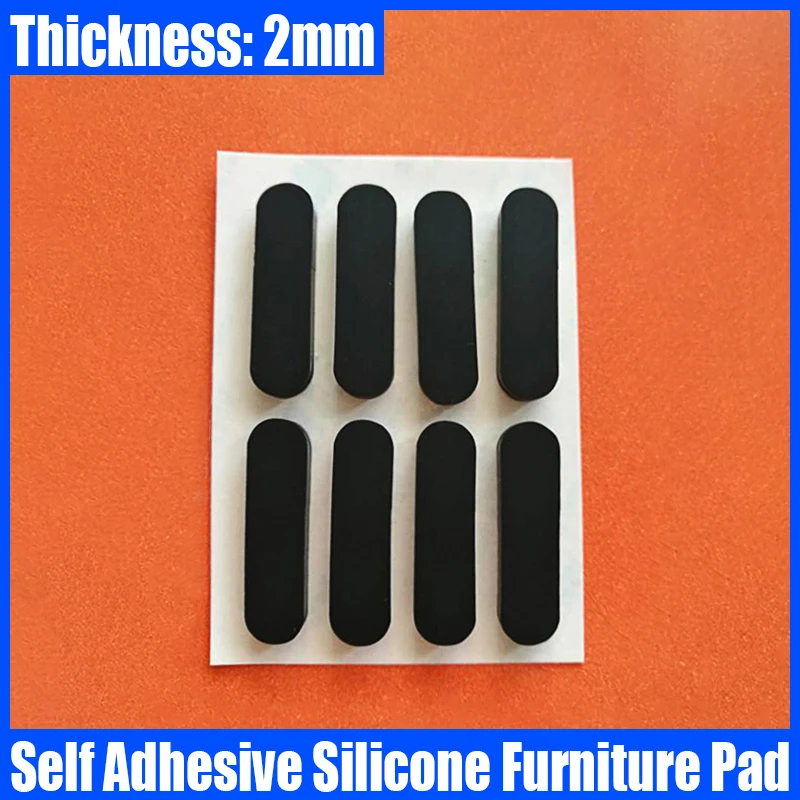 

10PCS Non-slip Self Adhesive Silicone Furniture Pad Foot Mat Chair/Table Leg Cushion Spacer Gasket Floor Protector Mat 6mm Wide